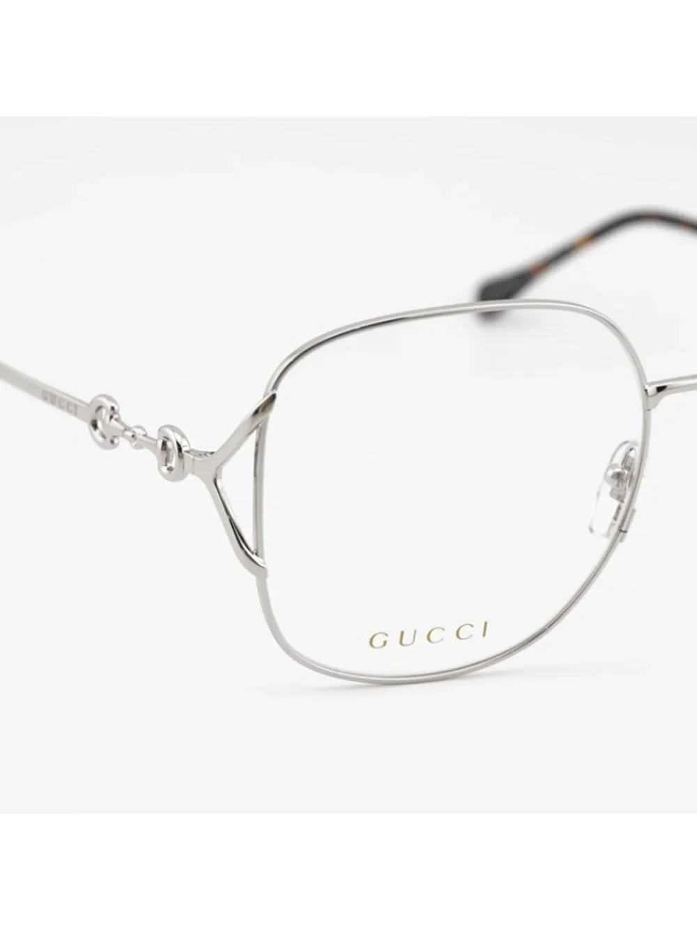 Gucci GG1019O 002 Eyeglasses Silver 58mm Square Frame